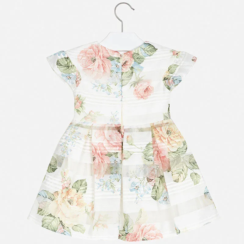 3930 Short Sleeve Devore Flower Dress