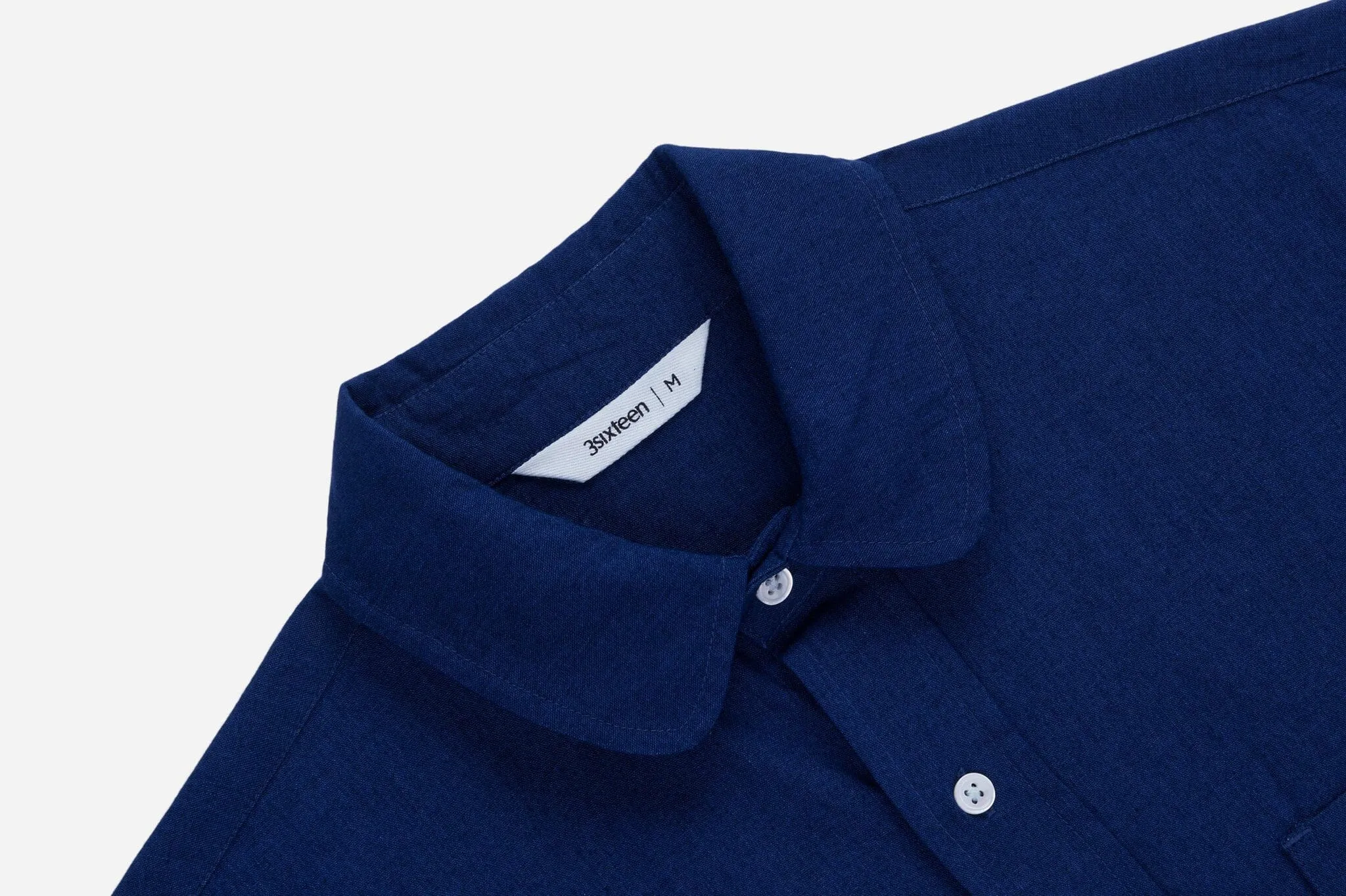 3sixteen - Club Collar Shirt Indigo Selvedge Broadcloth