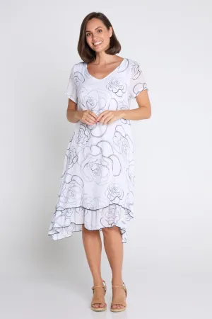 Albany Dress - White/Black