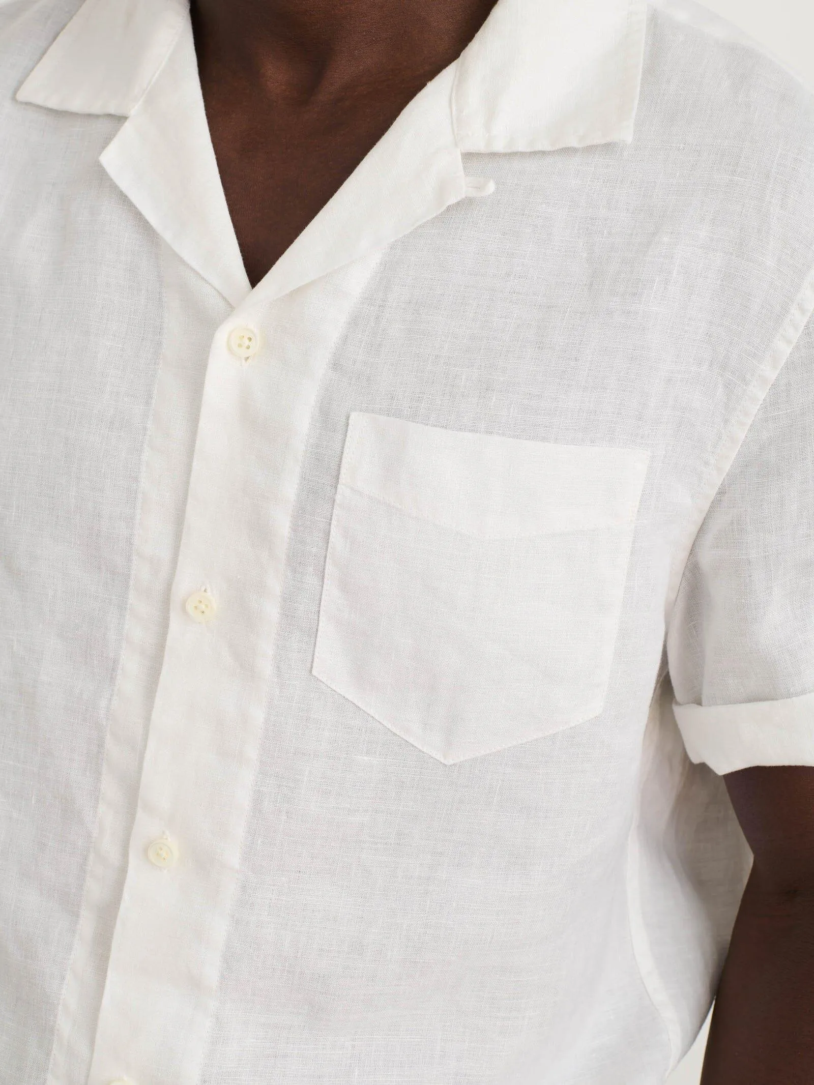 Alex Mill - Camp Shirt in Linen - White