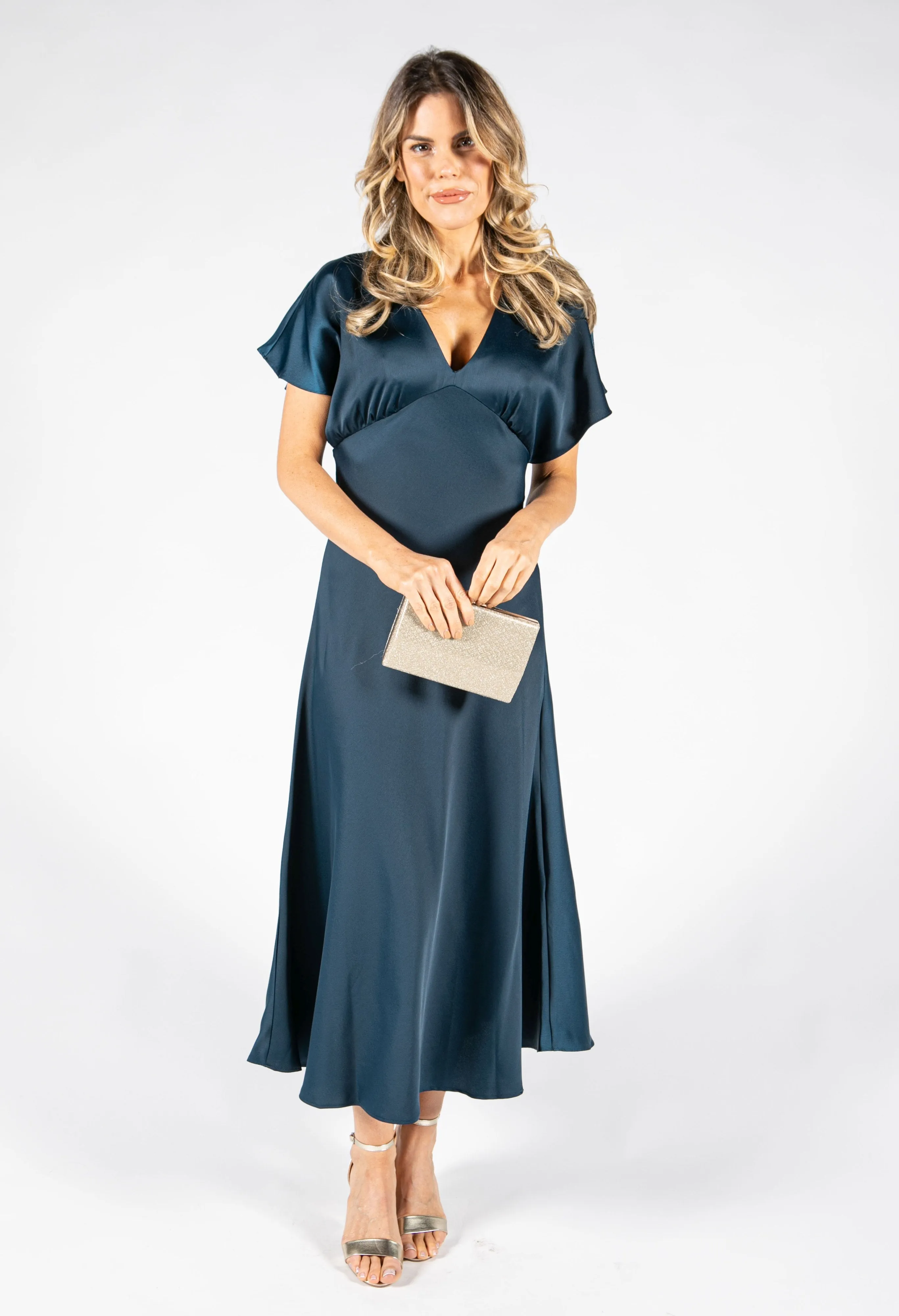 Angel Sleeve Midi Dress