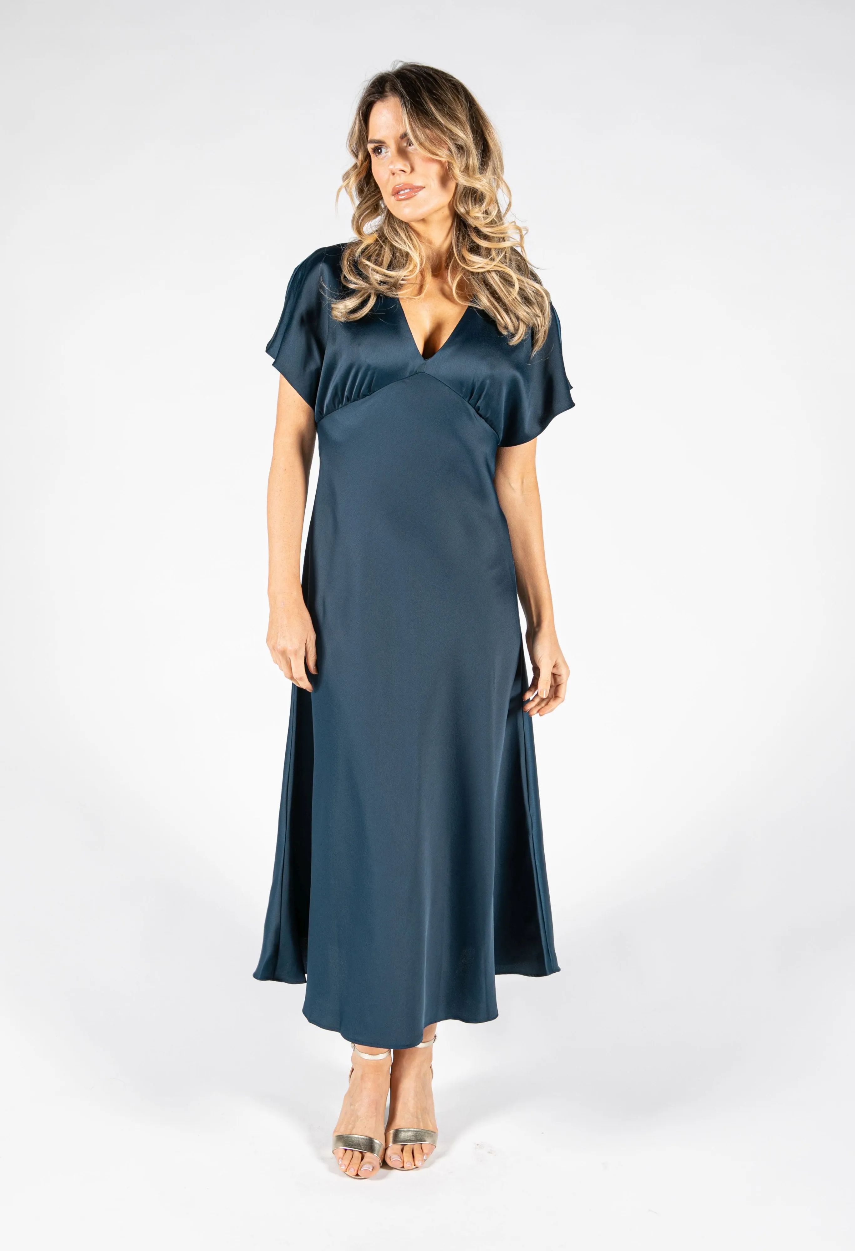 Angel Sleeve Midi Dress