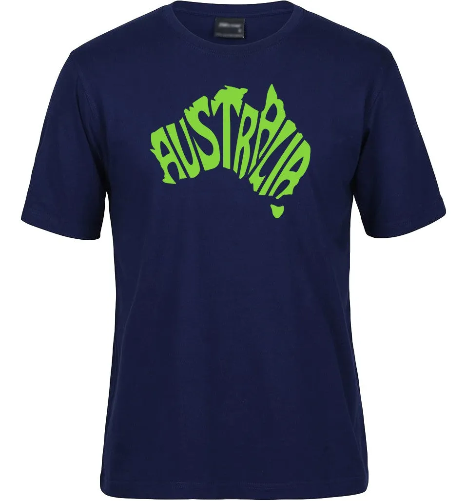 Australia Map Adults T-Shirt (Various Colours)