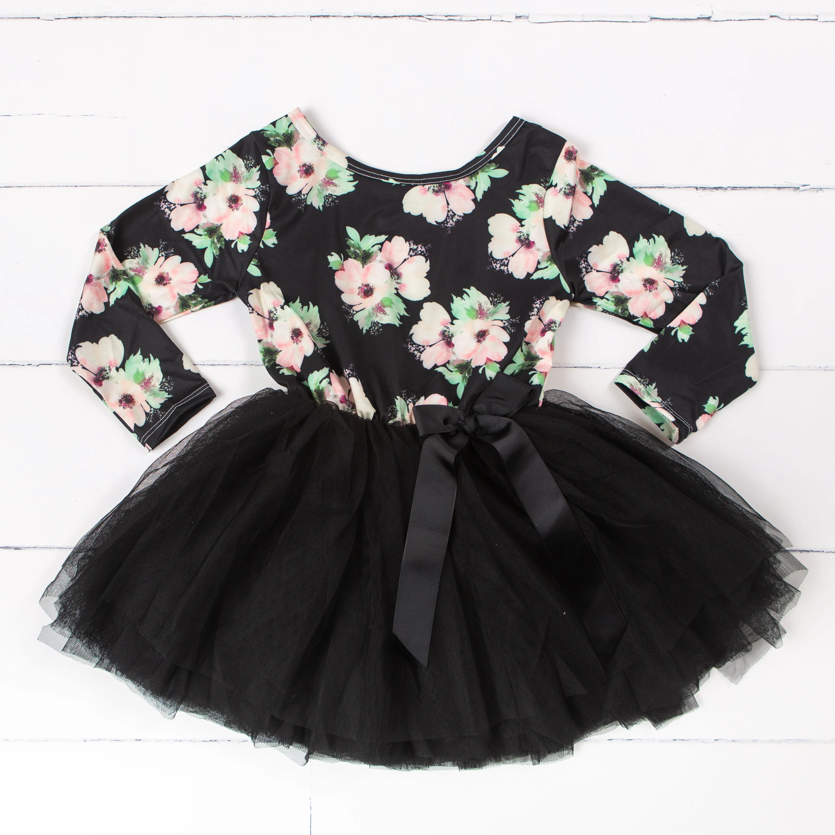 Baby Girl Long Sleeve Floral Dresses