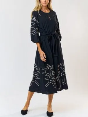 Calliope Long Sleeve Embroidery Dress