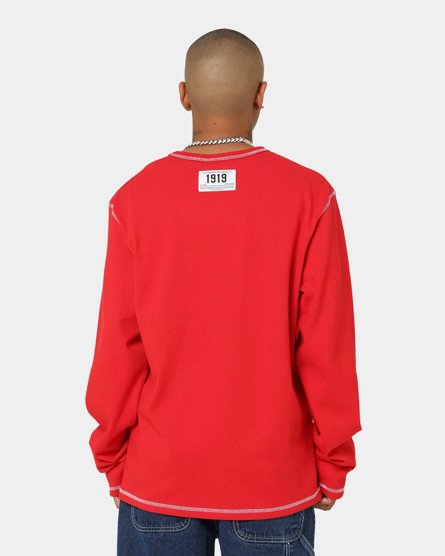 Champion Collegiate Heritage Long Sleeve T-Shirt Scarlet