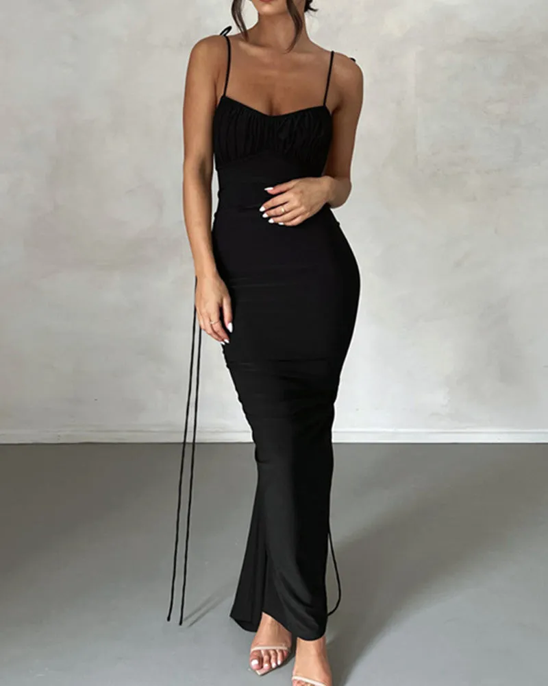 Charlize Backless Empire Maxi Dress