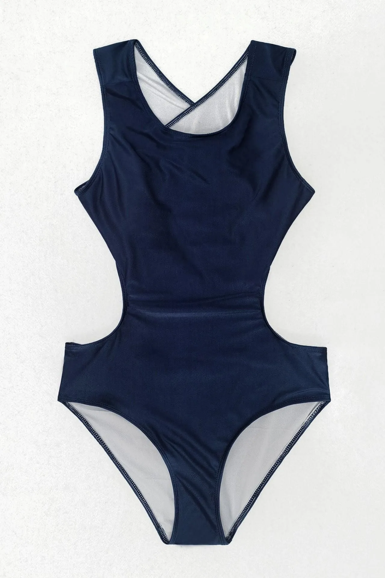 CUT OUT WAIST ONE PIECE BEACH SWIMSUIT