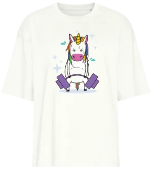 Deadlift Unicorn Design - Premium women's oversized t-shirt