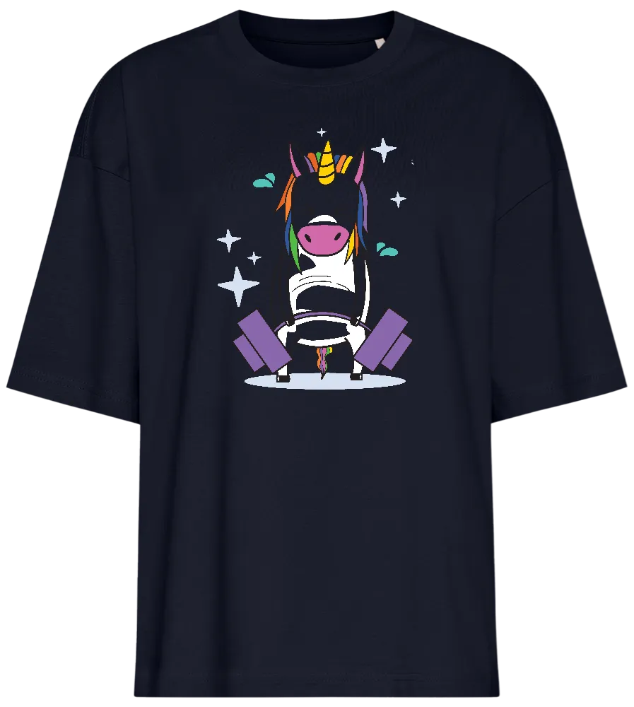 Deadlift Unicorn Design - Premium women's oversized t-shirt