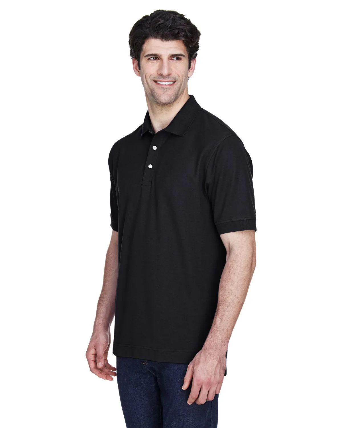 Devon & Jones Men's Pima Piqué Short-Sleeve Polo