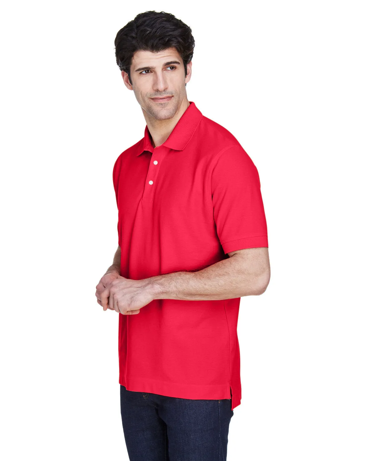 Devon & Jones Men's Pima Piqué Short-Sleeve Polo