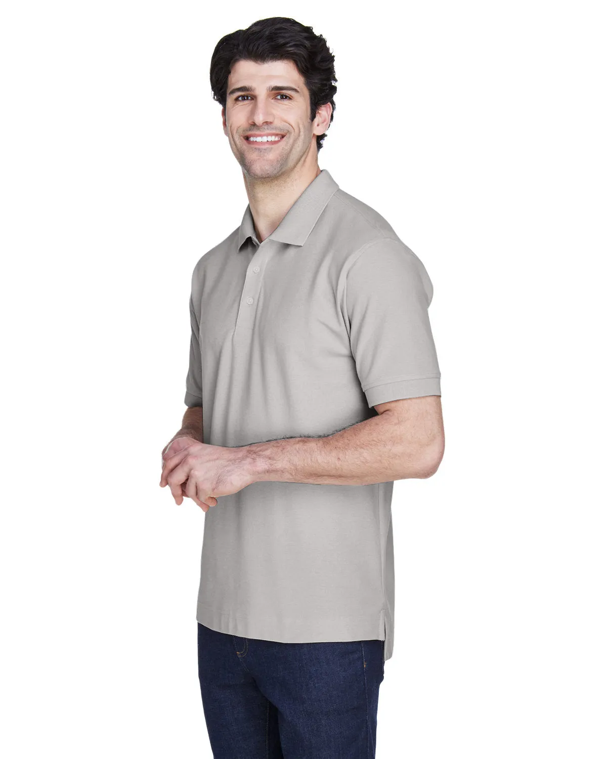 Devon & Jones Men's Pima Piqué Short-Sleeve Polo