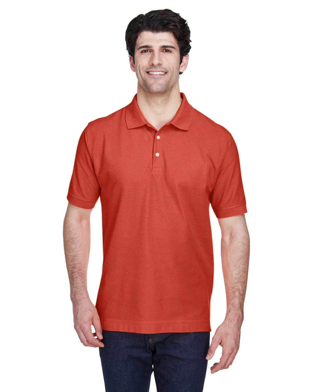 Devon & Jones Men's Pima Piqué Short-Sleeve Polo