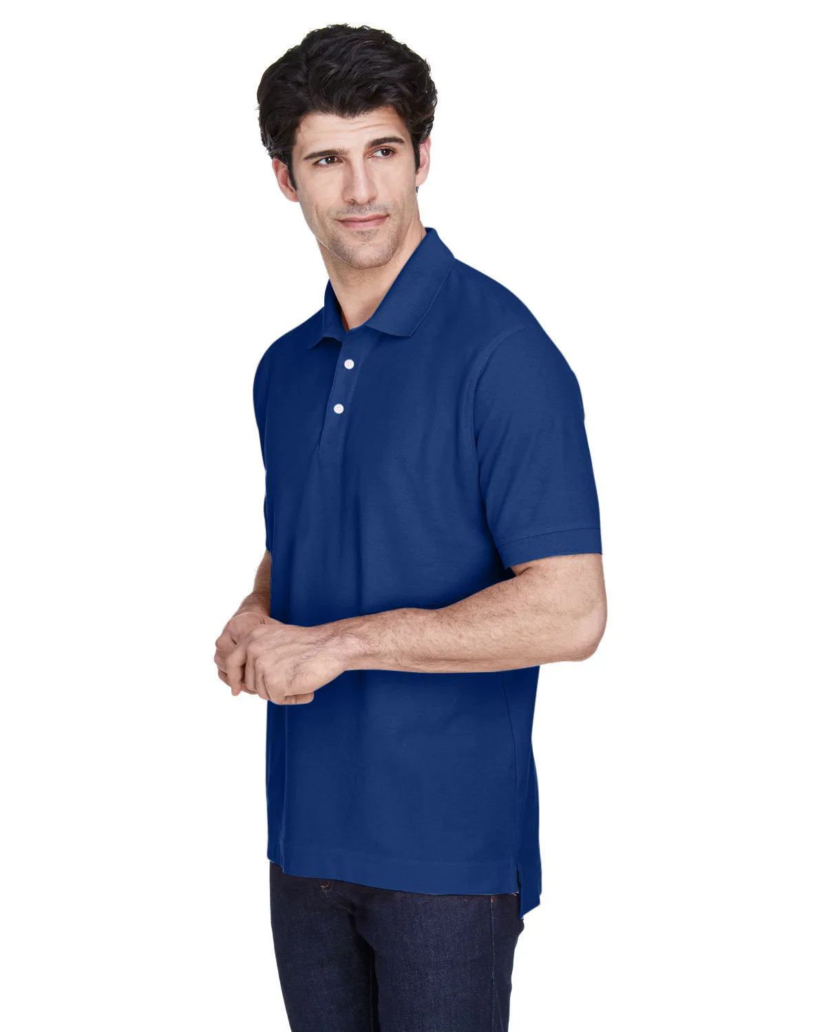 Devon & Jones Men's Pima Piqué Short-Sleeve Polo