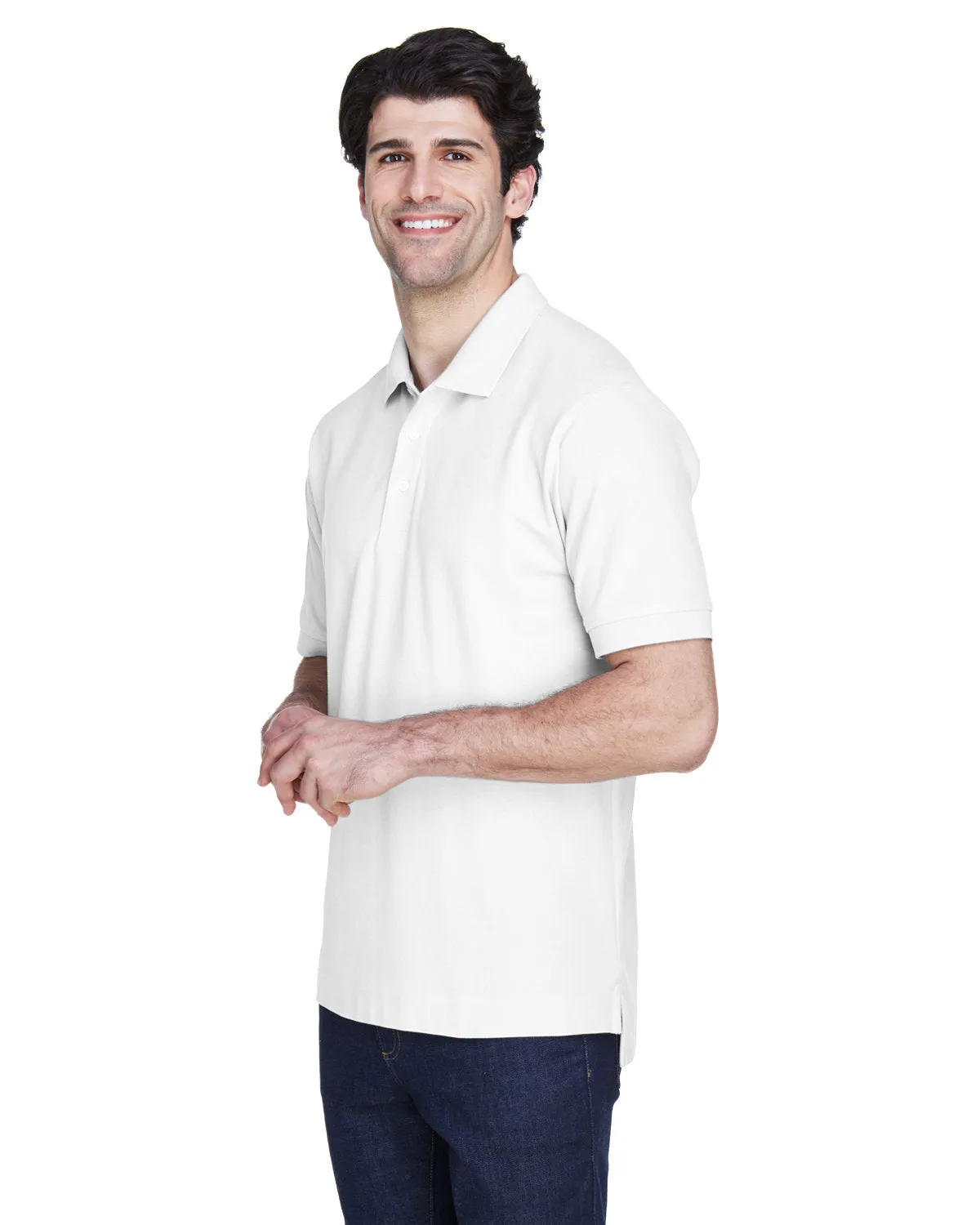 Devon & Jones Men's Pima Piqué Short-Sleeve Polo