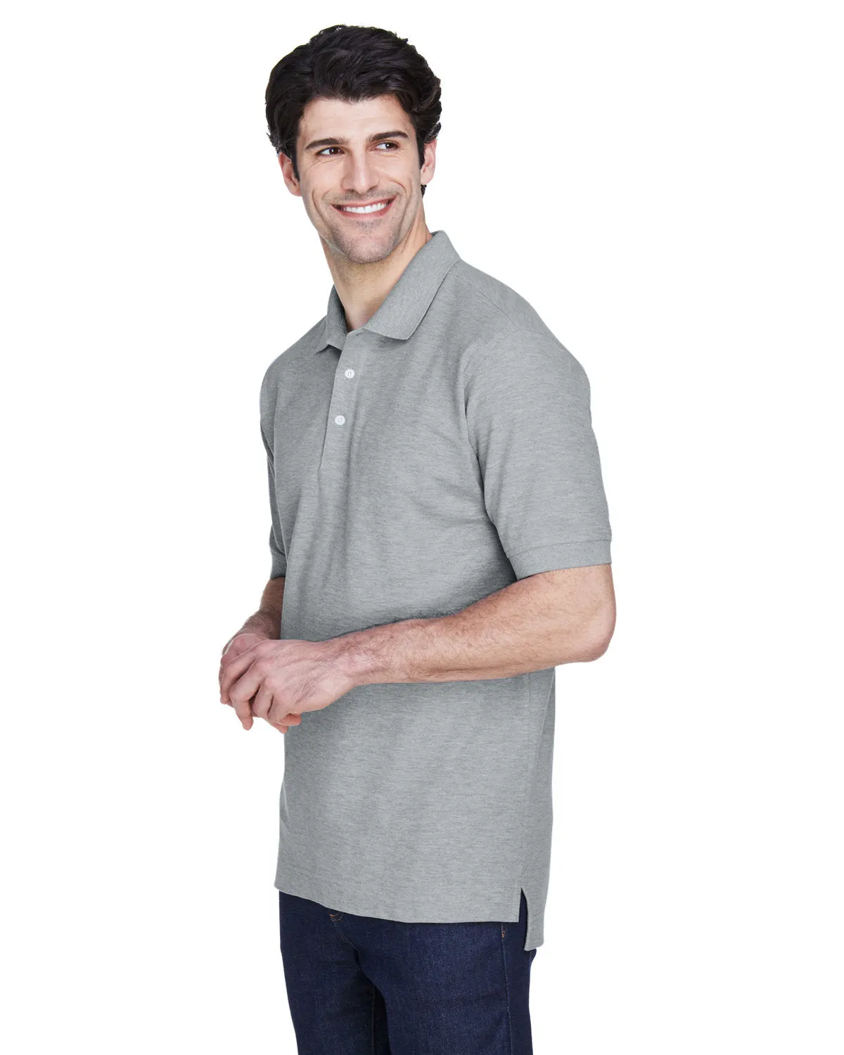 Devon & Jones Men's Pima Piqué Short-Sleeve Polo