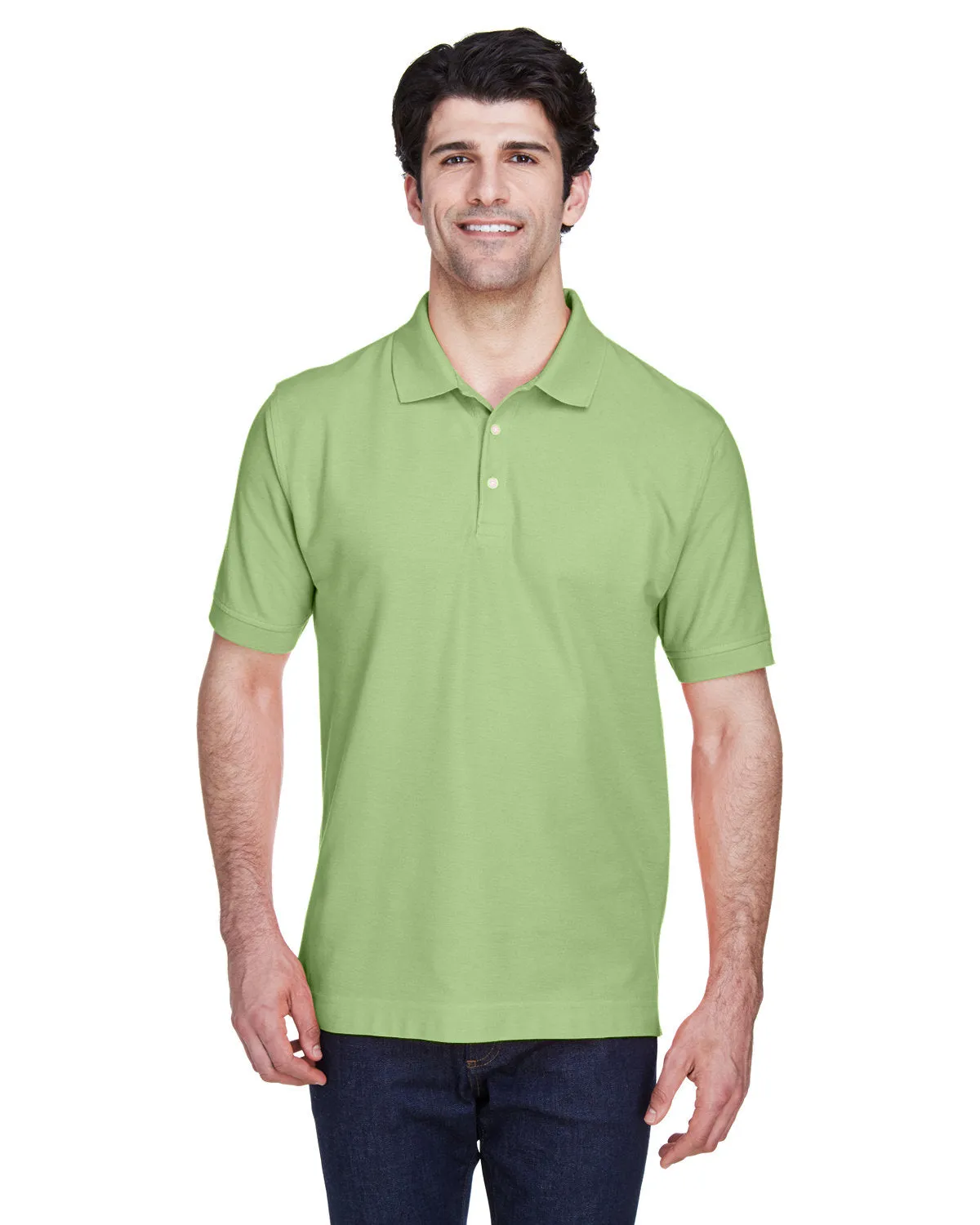 Devon & Jones Men's Pima Piqué Short-Sleeve Polo