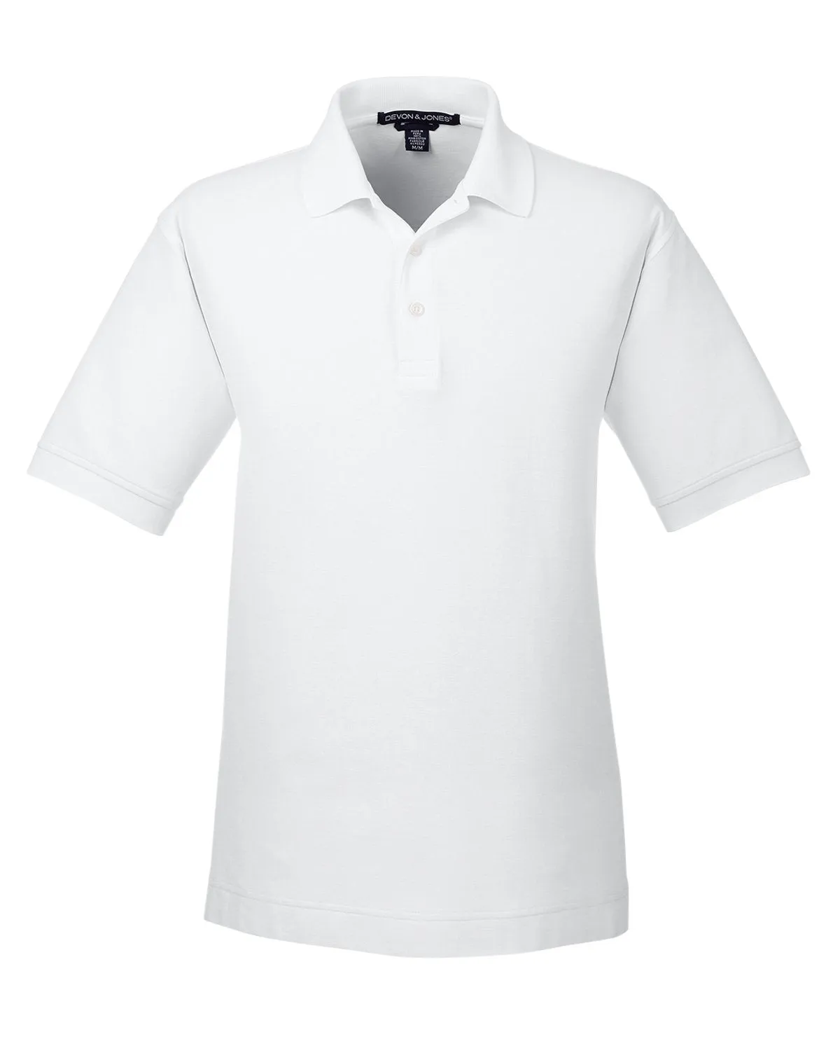 Devon & Jones Men's Pima Piqué Short-Sleeve Polo