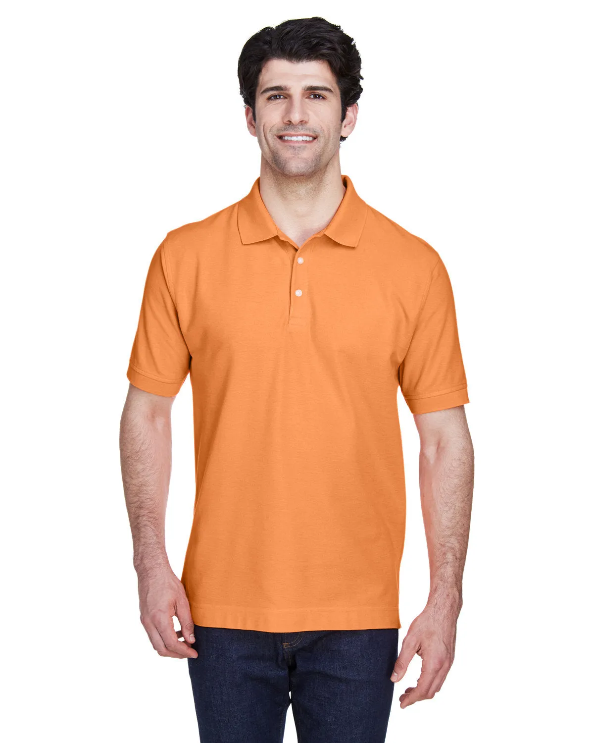 Devon & Jones Men's Pima Piqué Short-Sleeve Polo