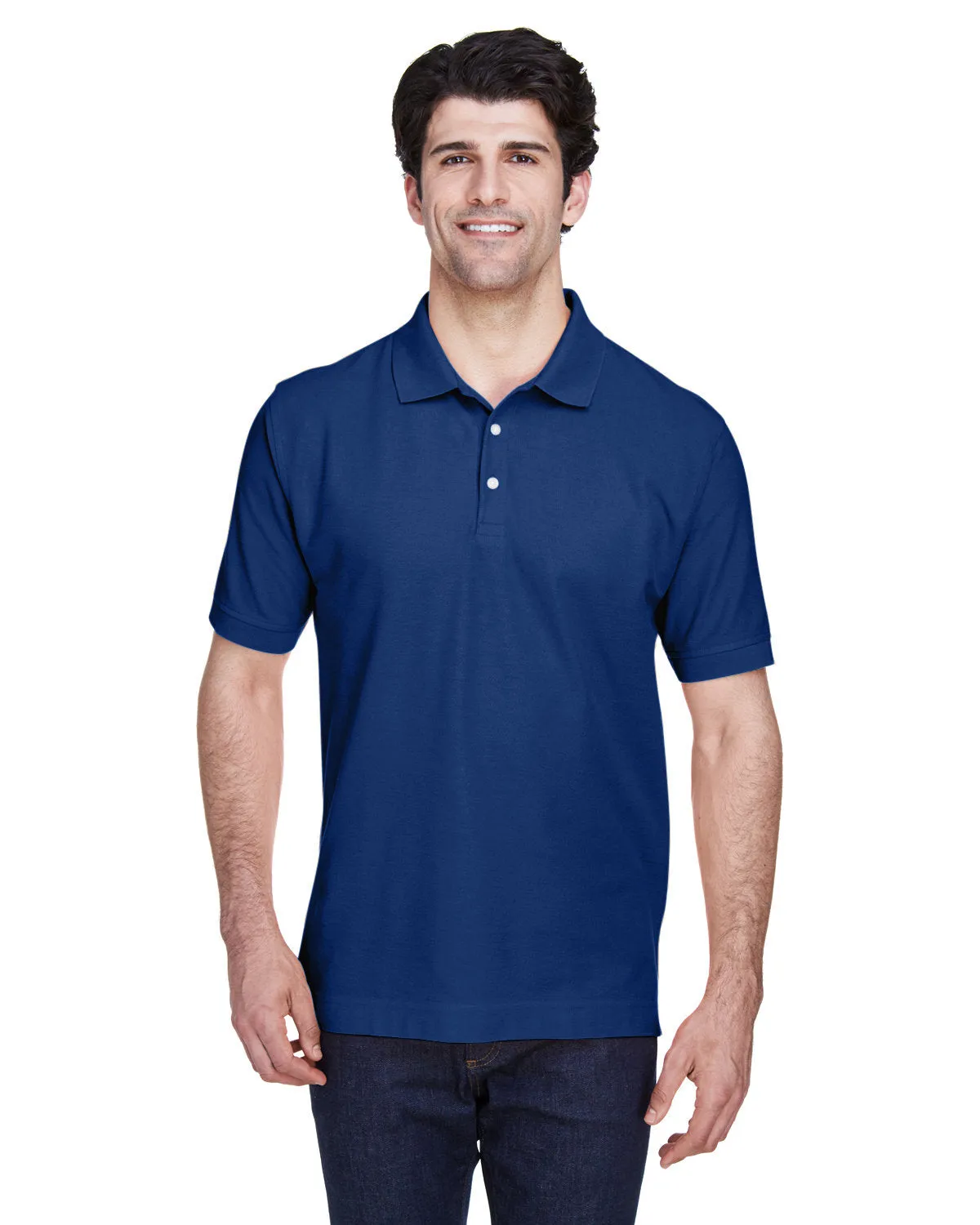 Devon & Jones Men's Pima Piqué Short-Sleeve Polo