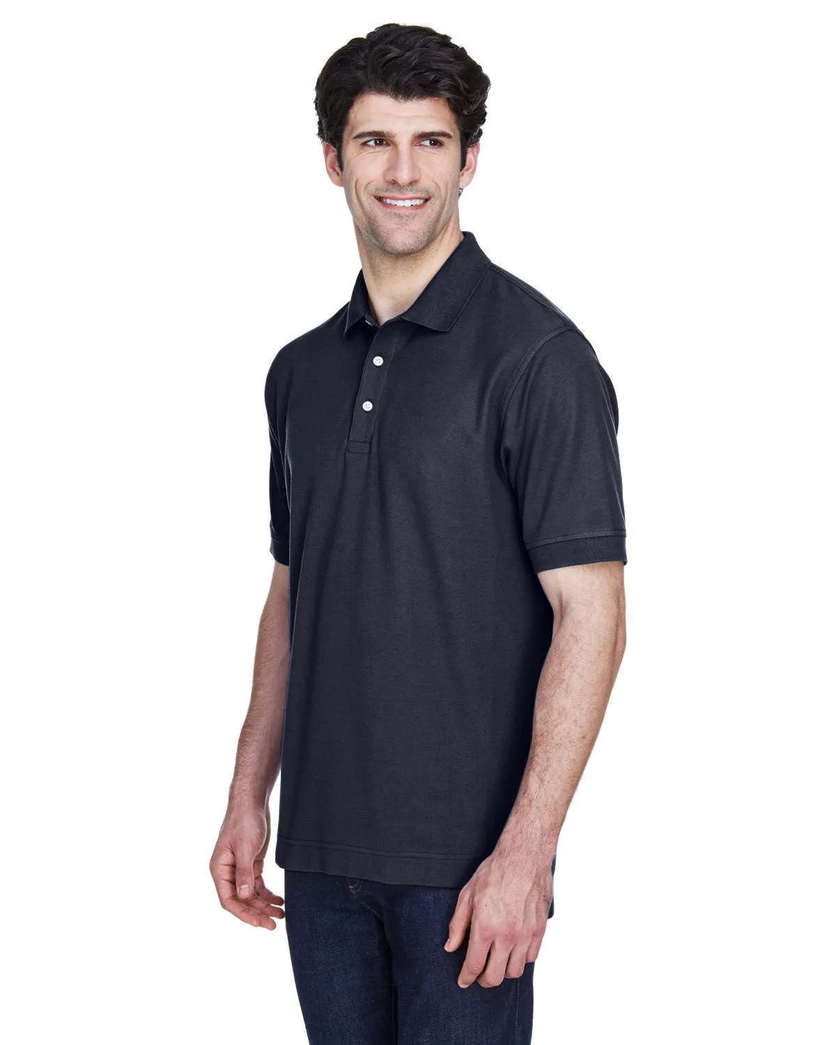 Devon & Jones Men's Pima Piqué Short-Sleeve Polo