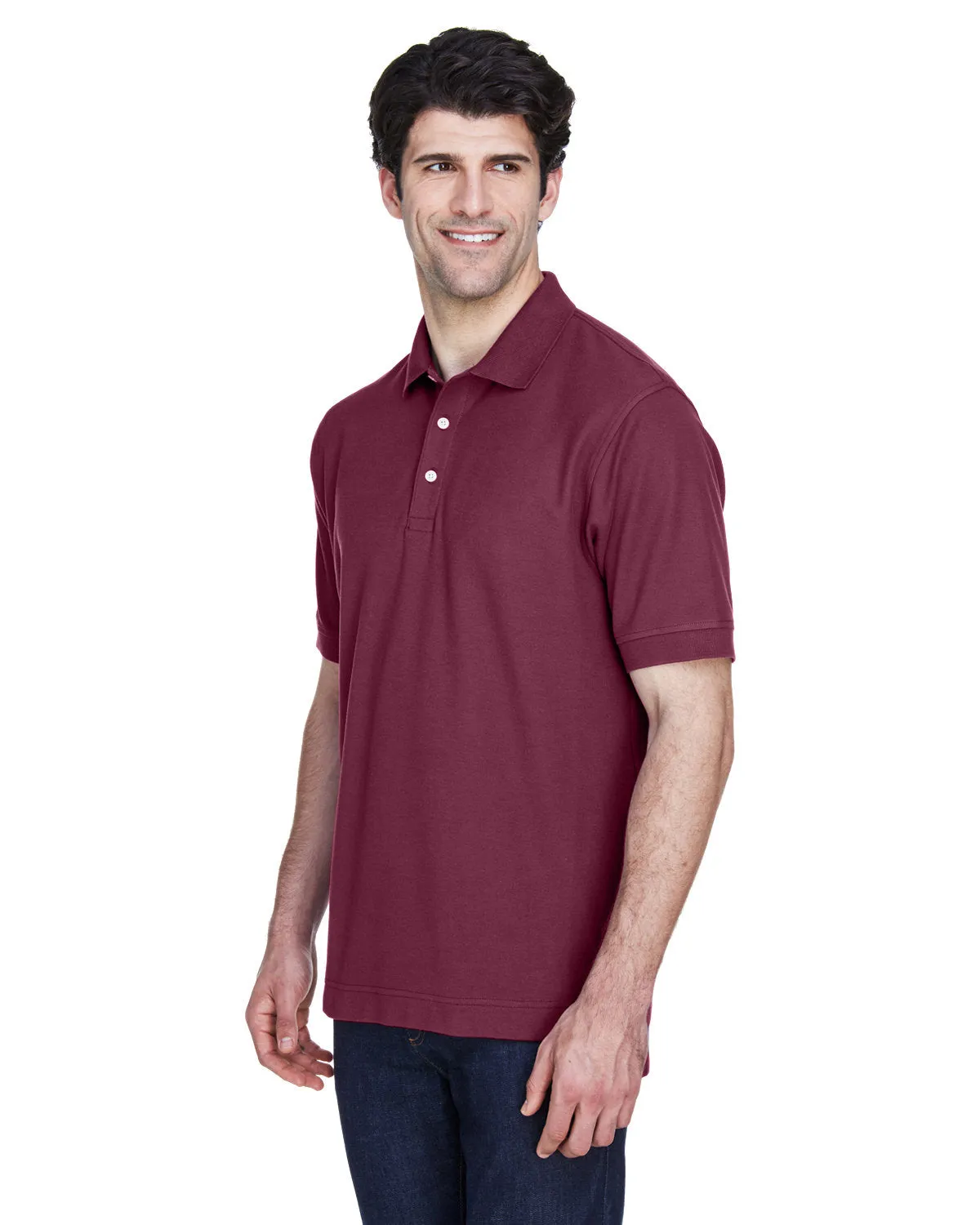 Devon & Jones Men's Pima Piqué Short-Sleeve Polo