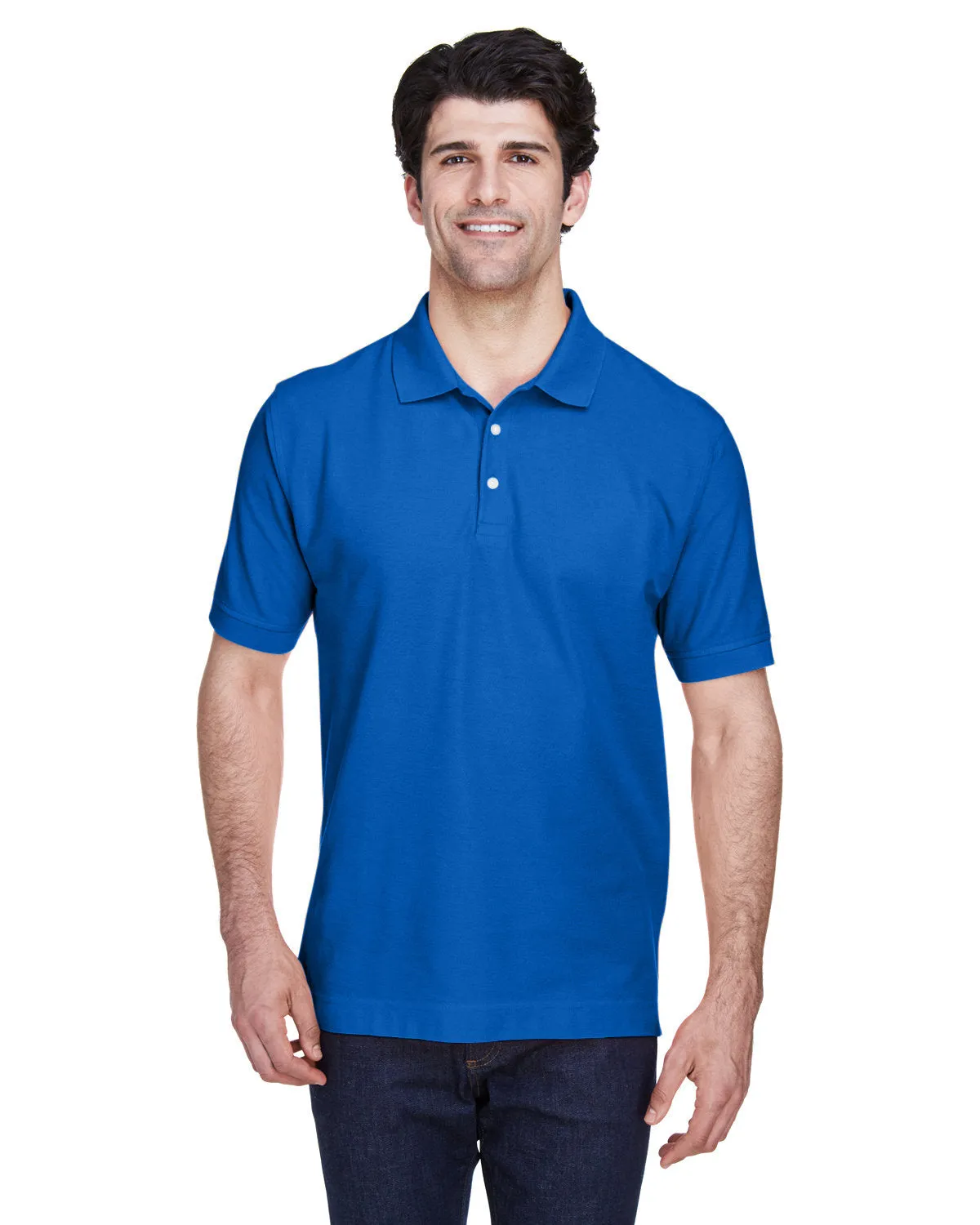 Devon & Jones Men's Pima Piqué Short-Sleeve Polo