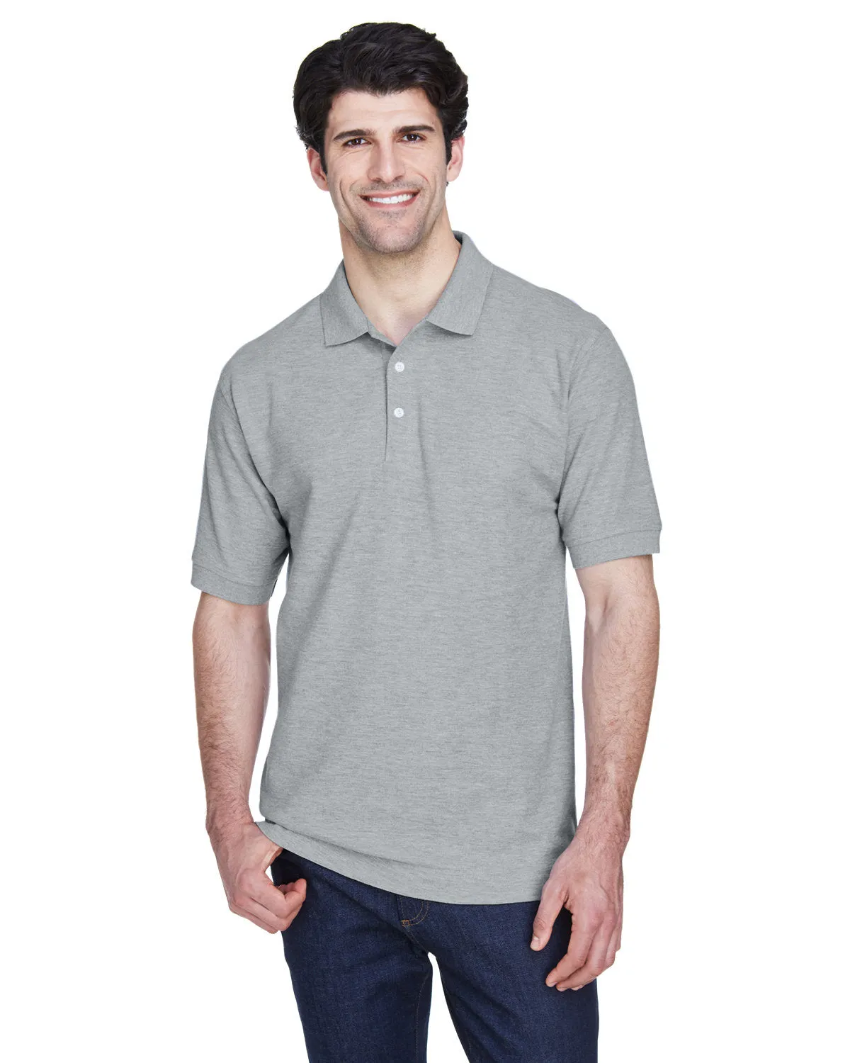 Devon & Jones Men's Pima Piqué Short-Sleeve Polo