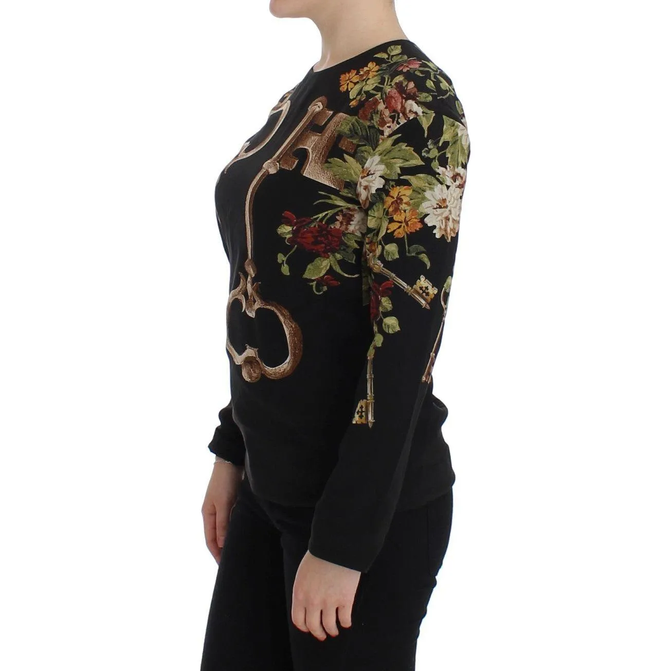 Dolce & Gabbana Elegant Medieval Print Silk Blouse