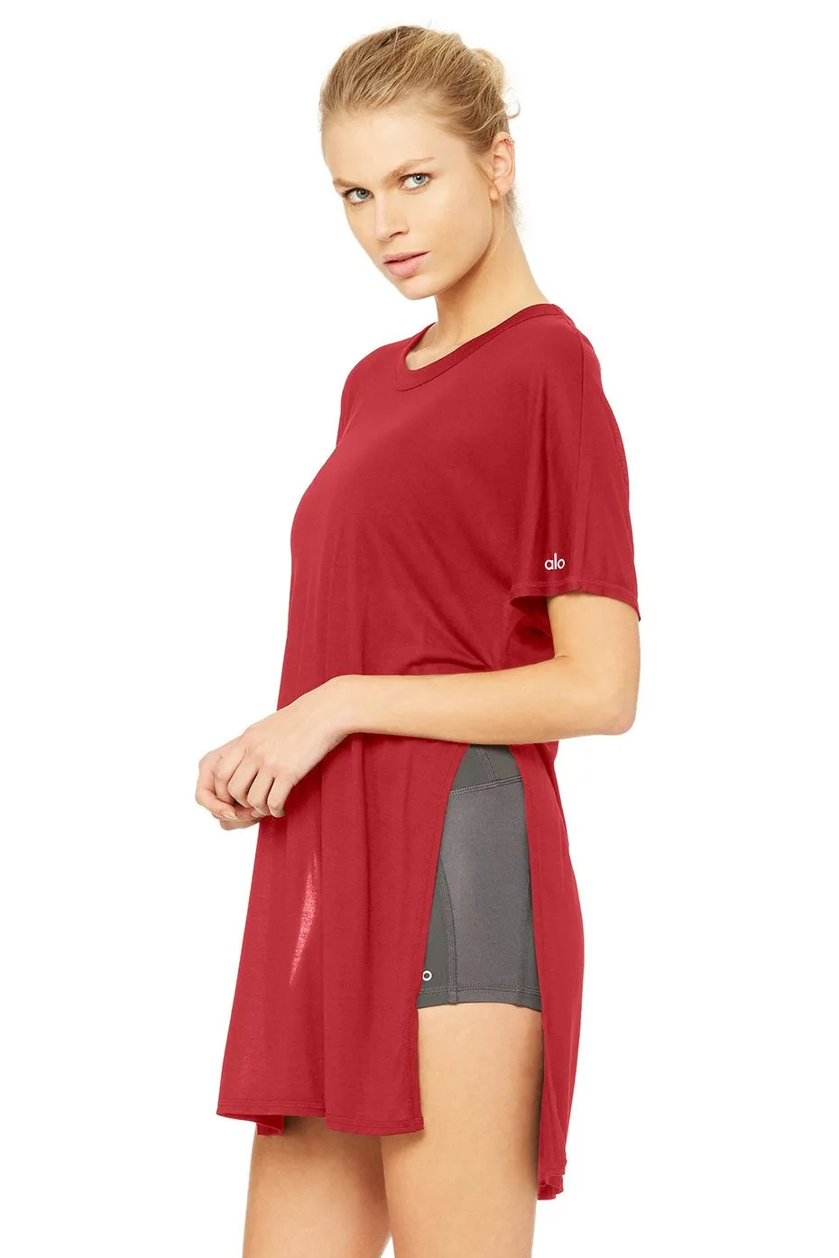 Dreamer Short Sleeve Top - Red Velvet