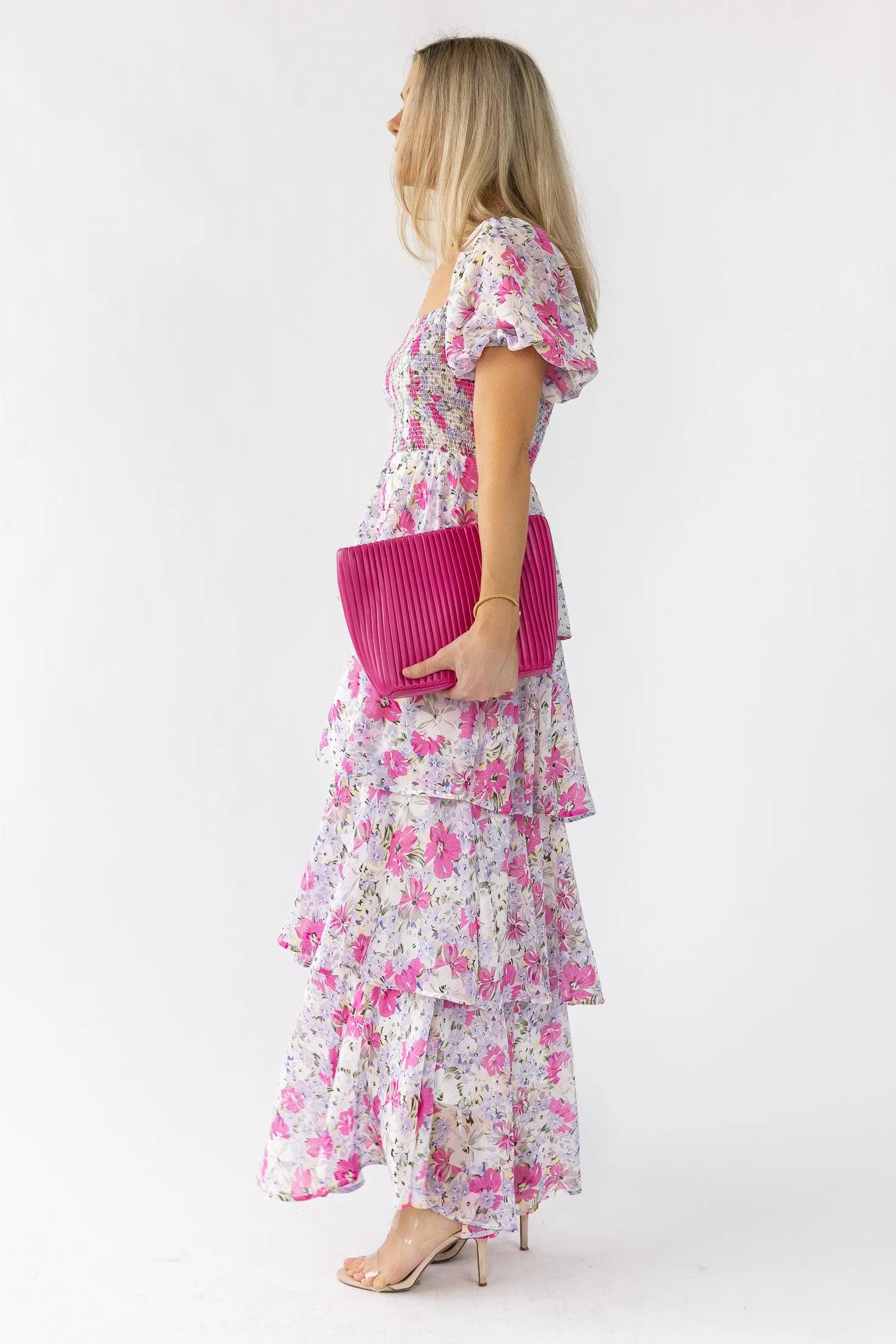 Garden Goddess Pink Floral Maxi Dress - Final Sale