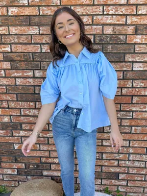 Graceful Beauty Top Chambray