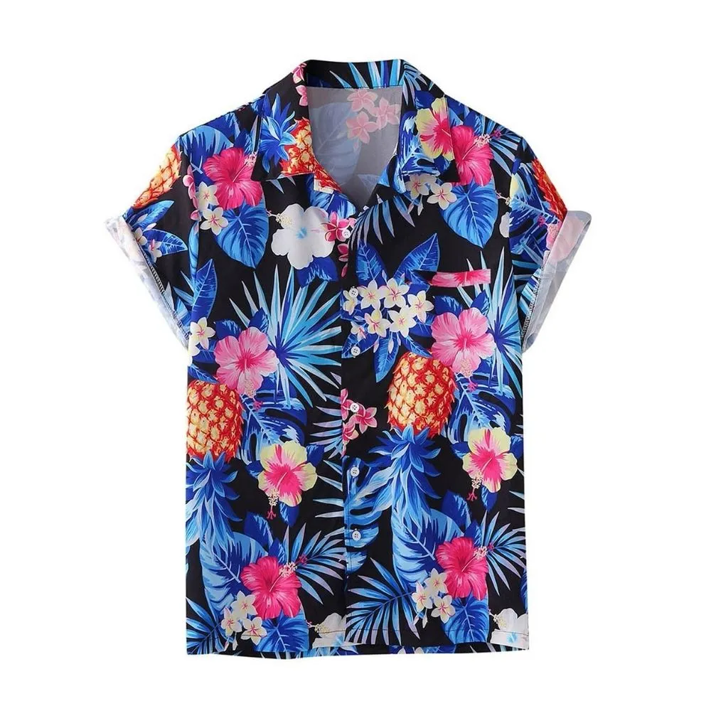 Hawaiian Shirt for Men Funky Casual Button Down Shortsleeve