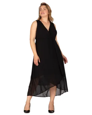 Leia High Low Maxi Dress | Black