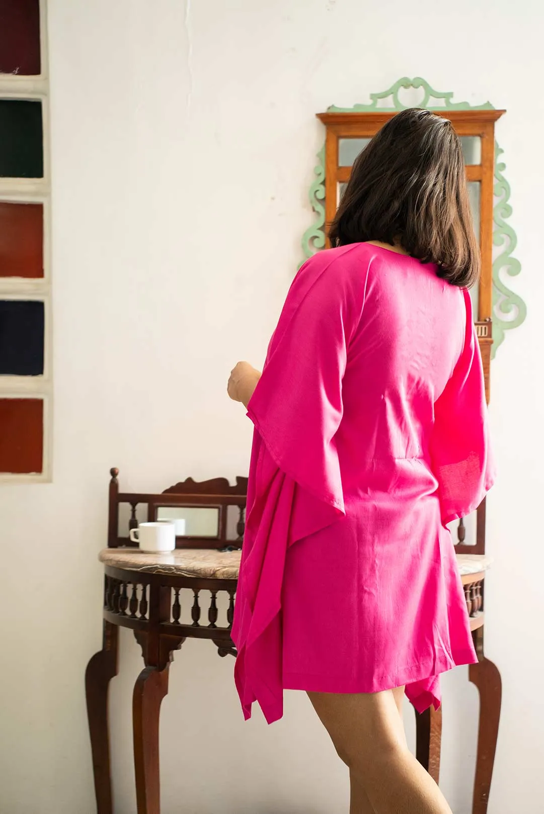 Magenta Kaftan Nightdress - MorningLover