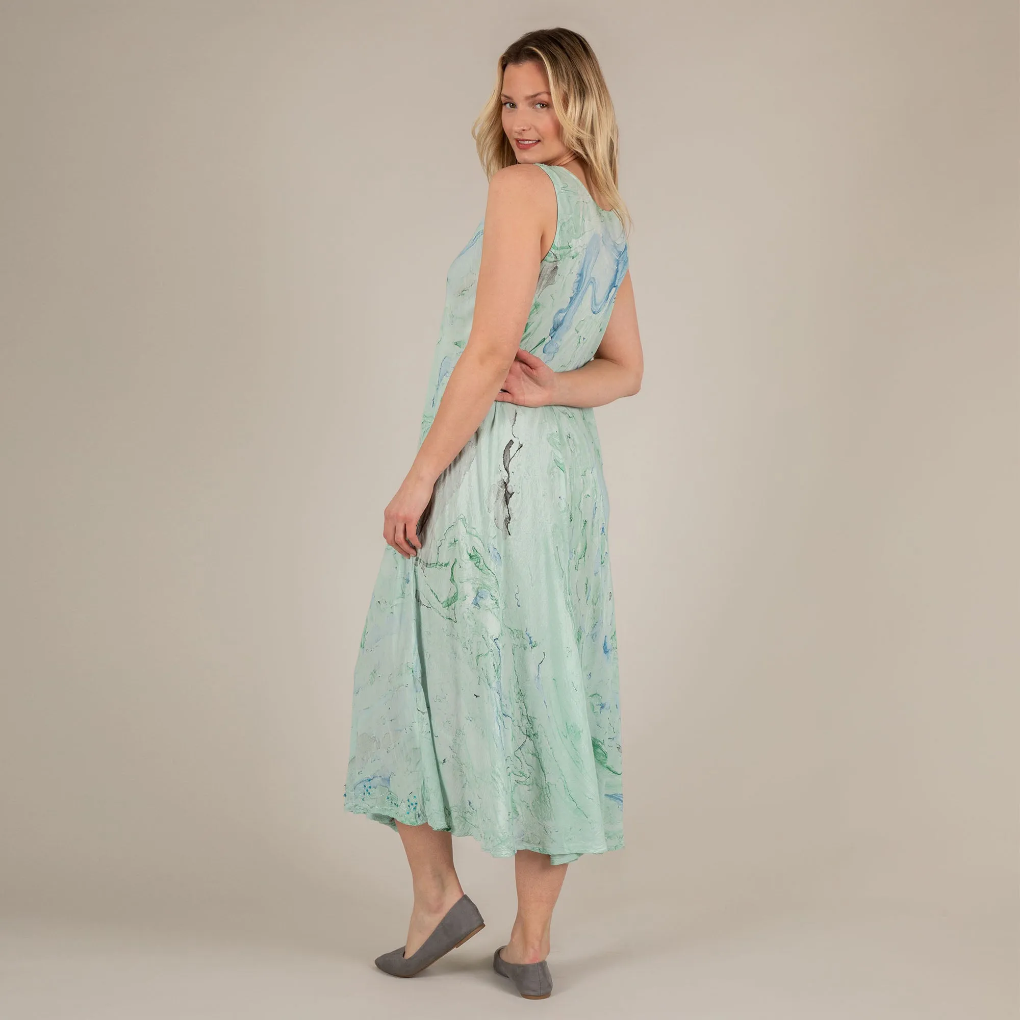 Marbleous Tie-Dye Long Dress | Fair Trade