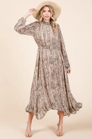 Marissa Snakeskin Dress