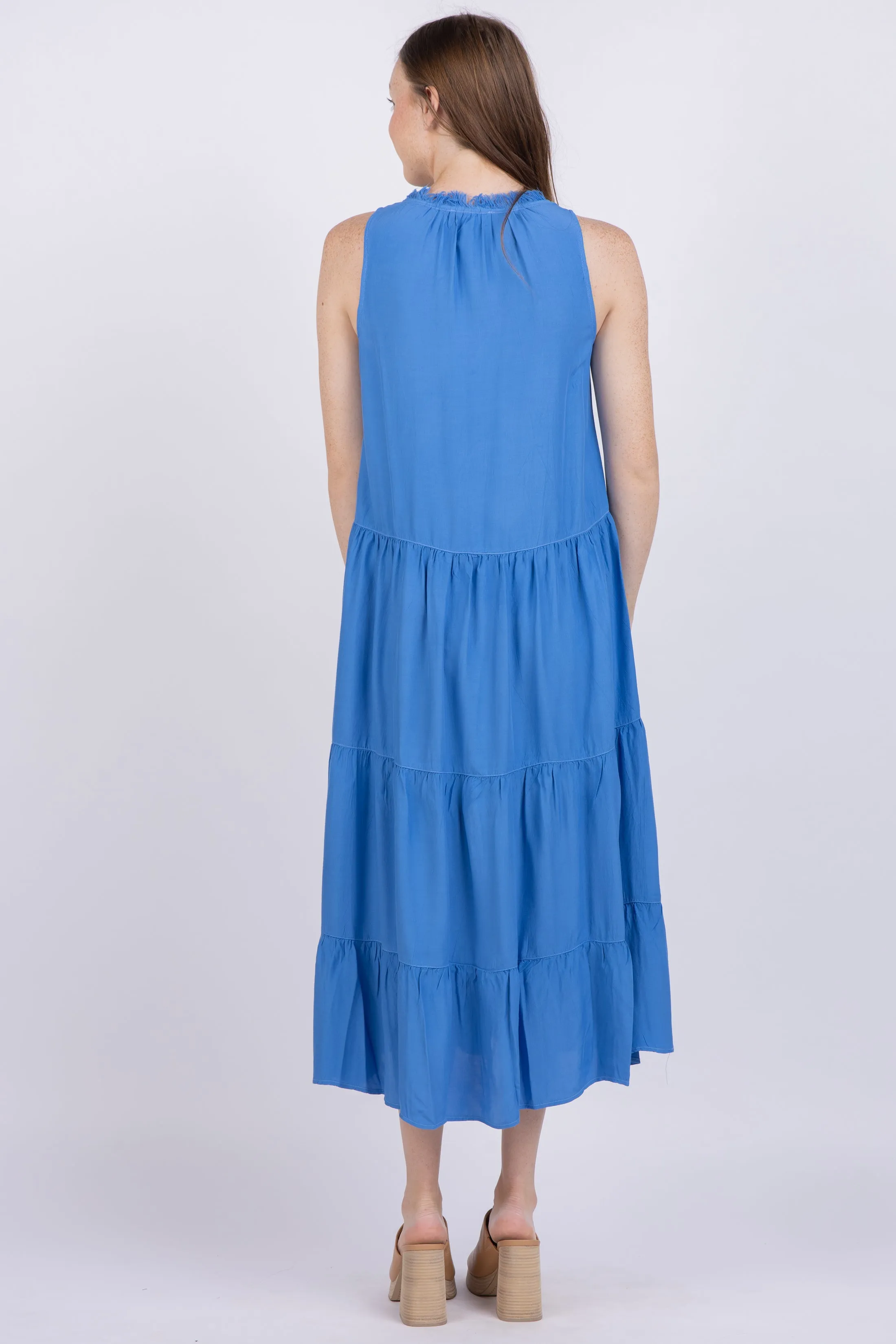 Maven West Sleeveless Tier Dress in Star Blue