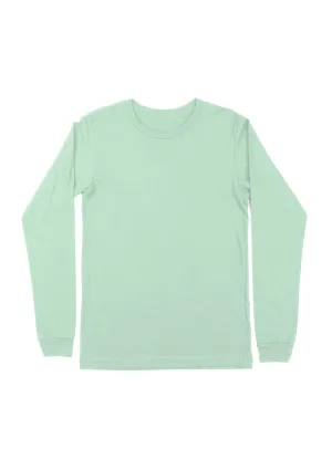 Mint Long Sleeve Crew Neck T-Shirt | Fresh & Sustainable Style