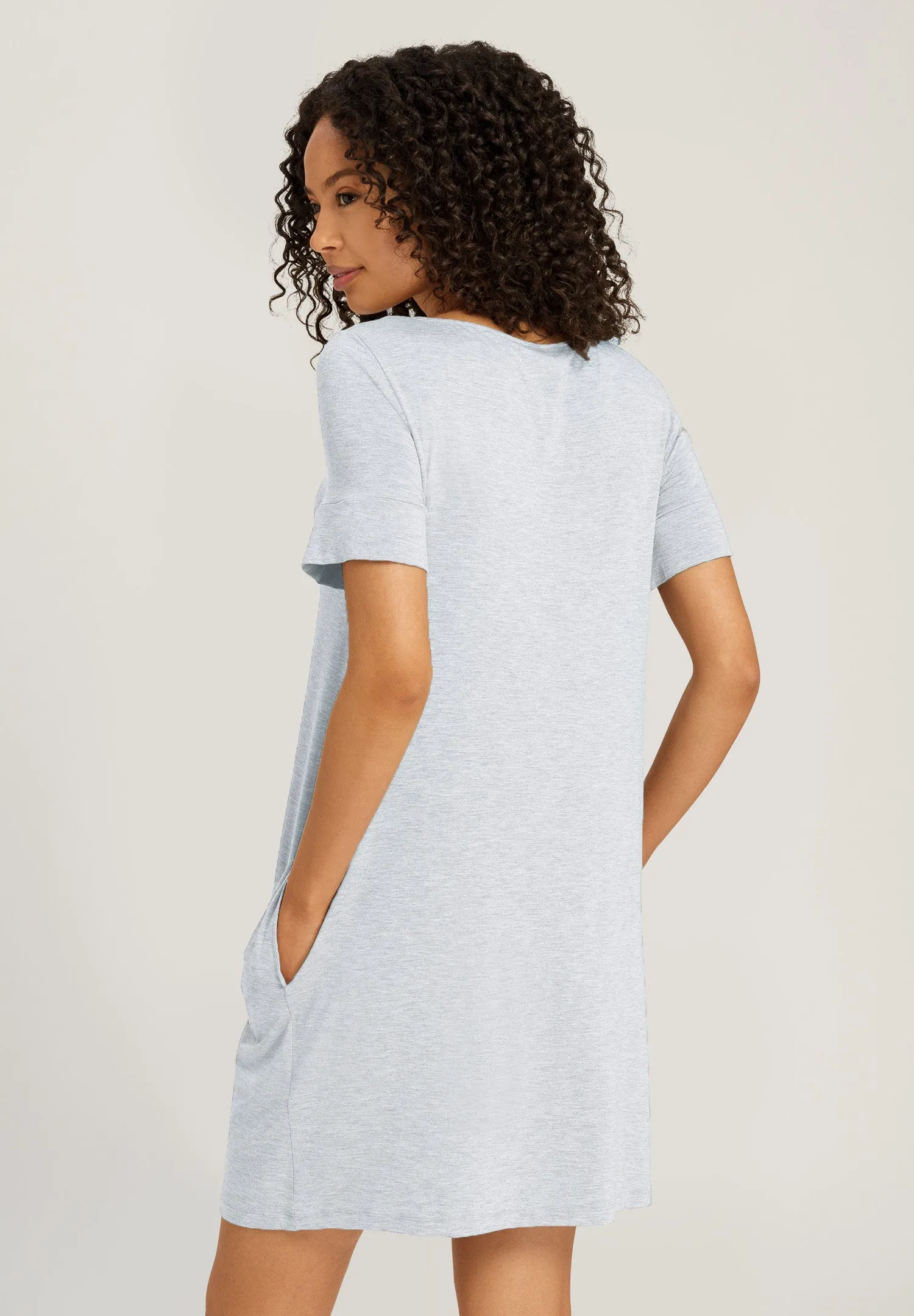 Natural Elegance Soft Round Neck Nightgown | Whispering Blue 74949-2503