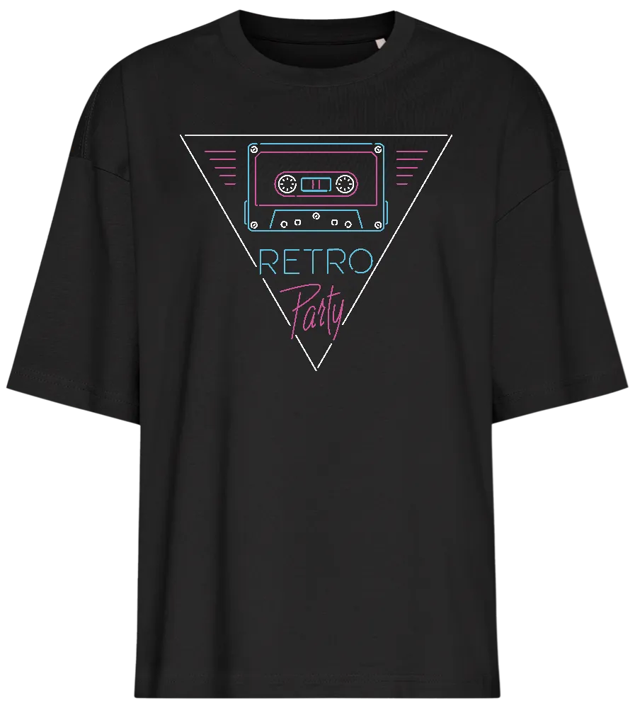 Neon Cassette Tape Design - Premium women's oversized t-shirt