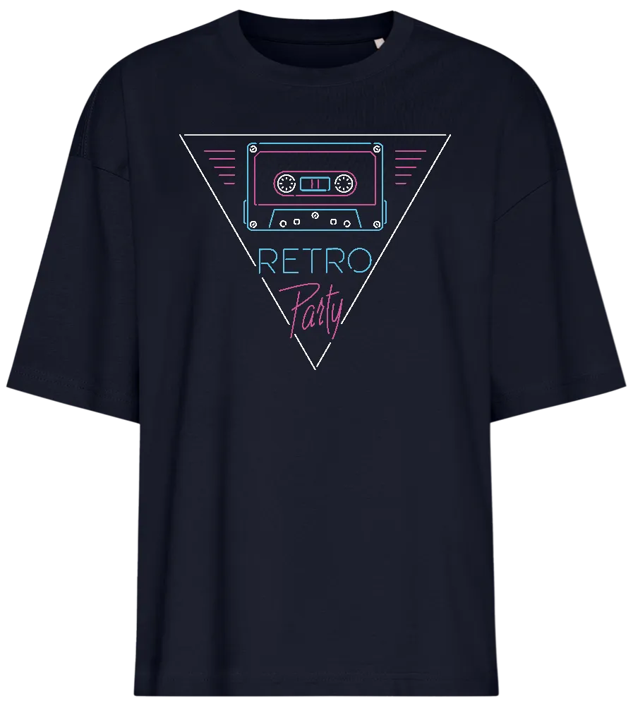 Neon Cassette Tape Design - Premium women's oversized t-shirt