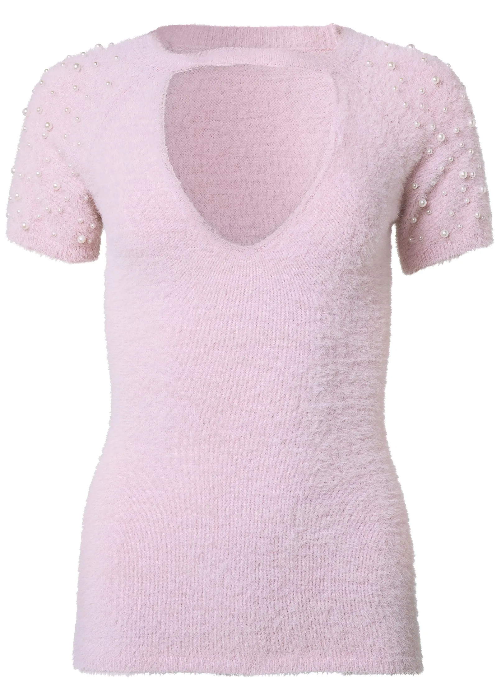 Pearl Short Sleeve Sweater - Lilac