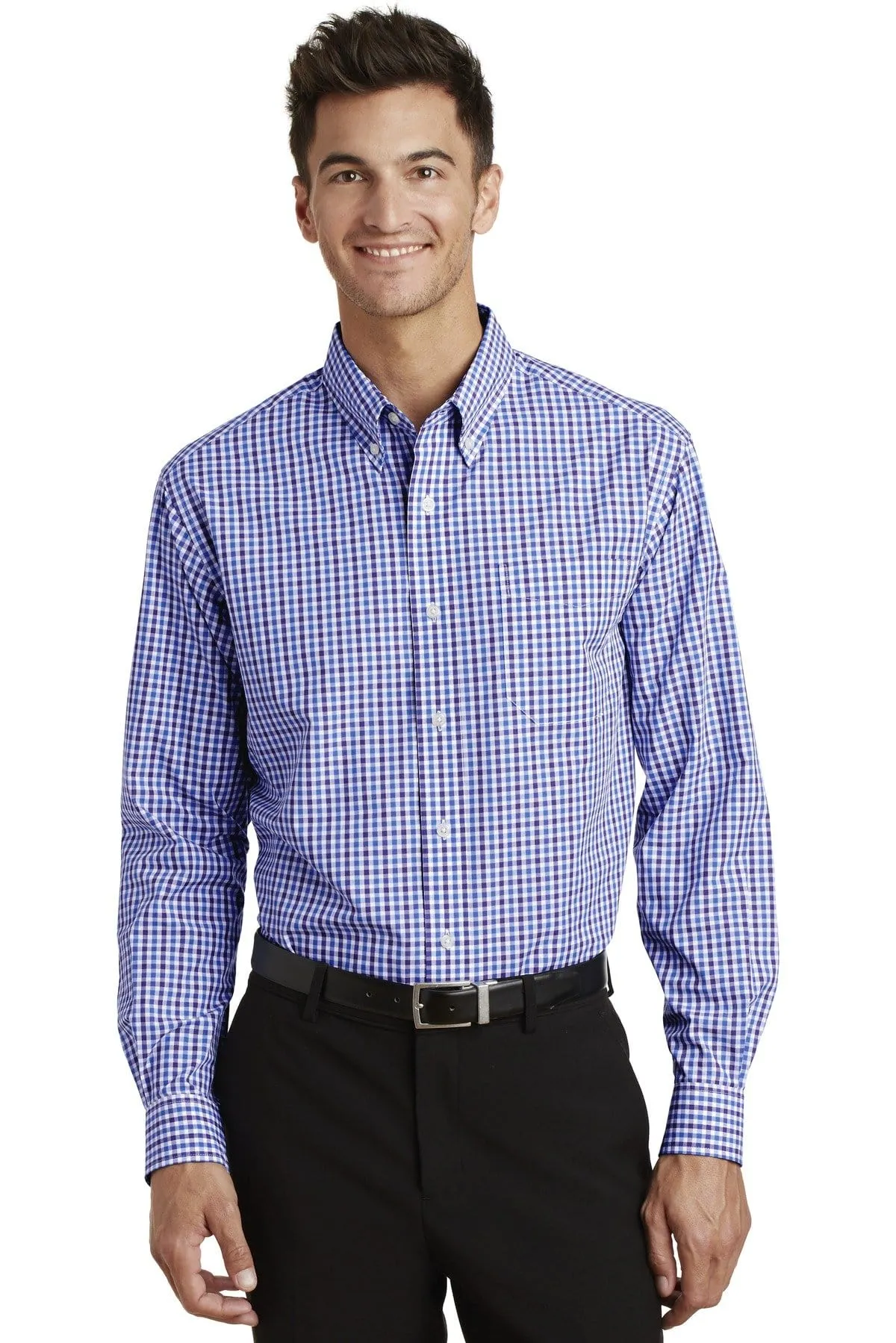 Port Authority ®  Long Sleeve Gingham Easy Care Shirt. S654