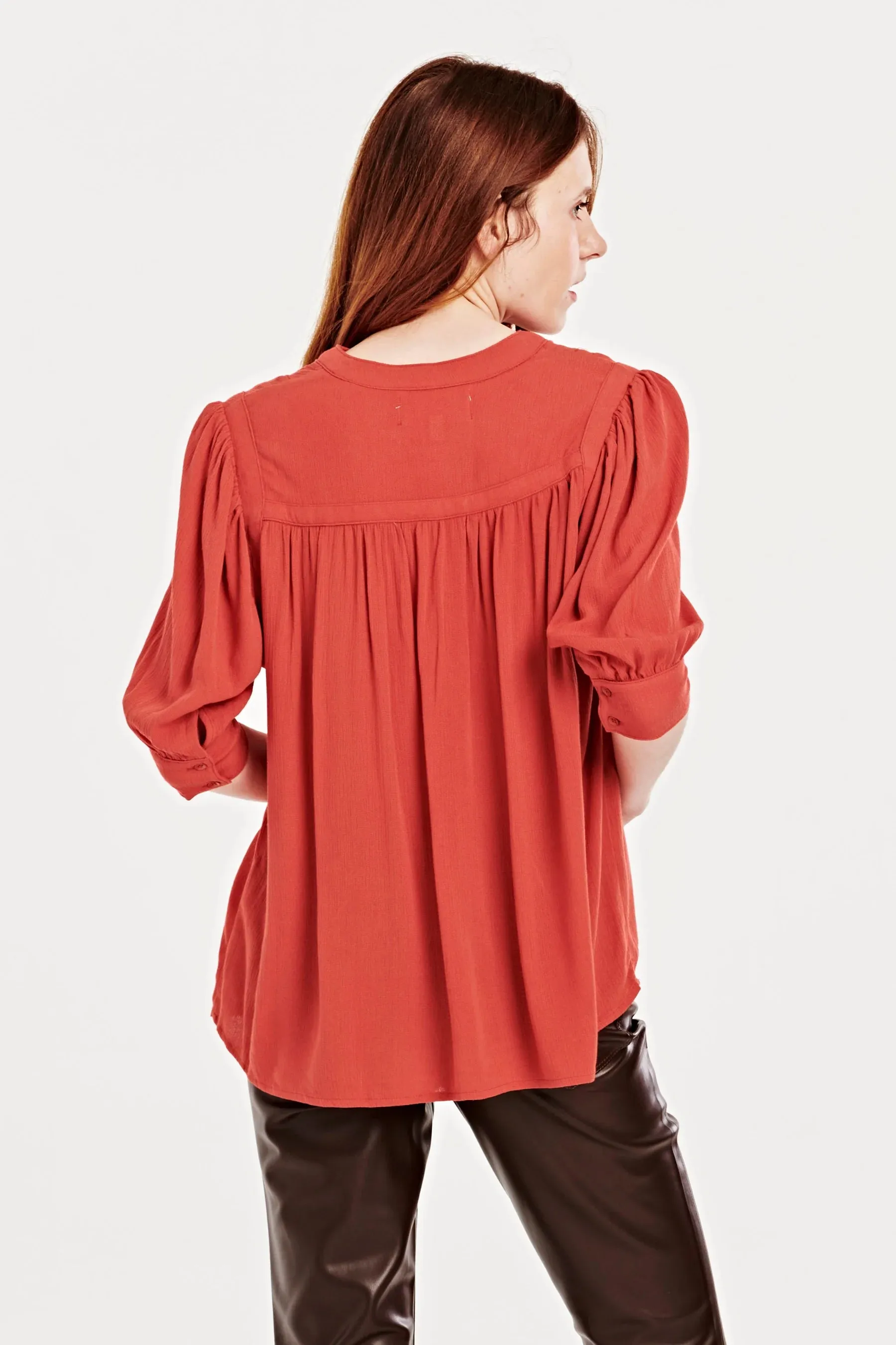 Raven Puff Cuff Tunic Top