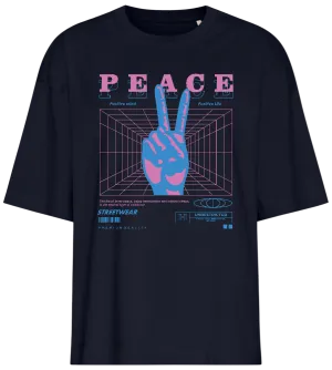 Retro Peace Design - Premium women's oversized t-shirt