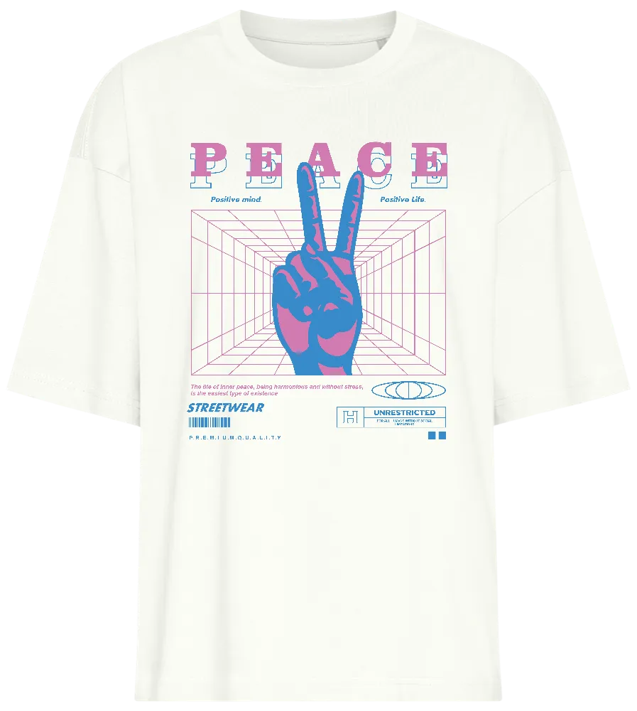 Retro Peace Design - Premium women's oversized t-shirt