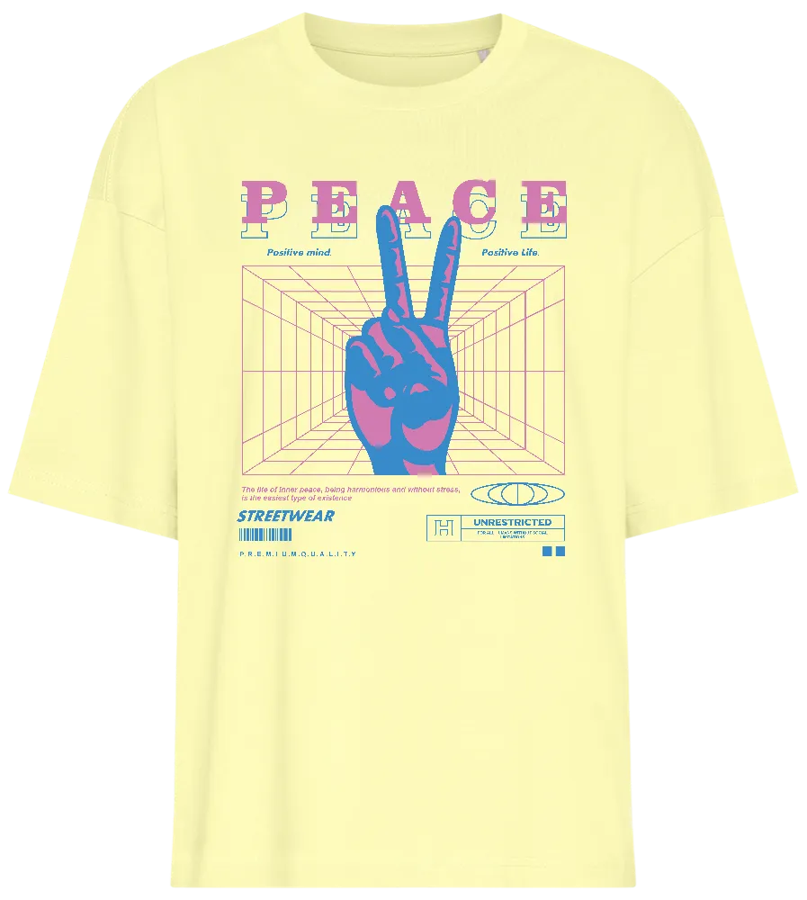 Retro Peace Design - Premium women's oversized t-shirt