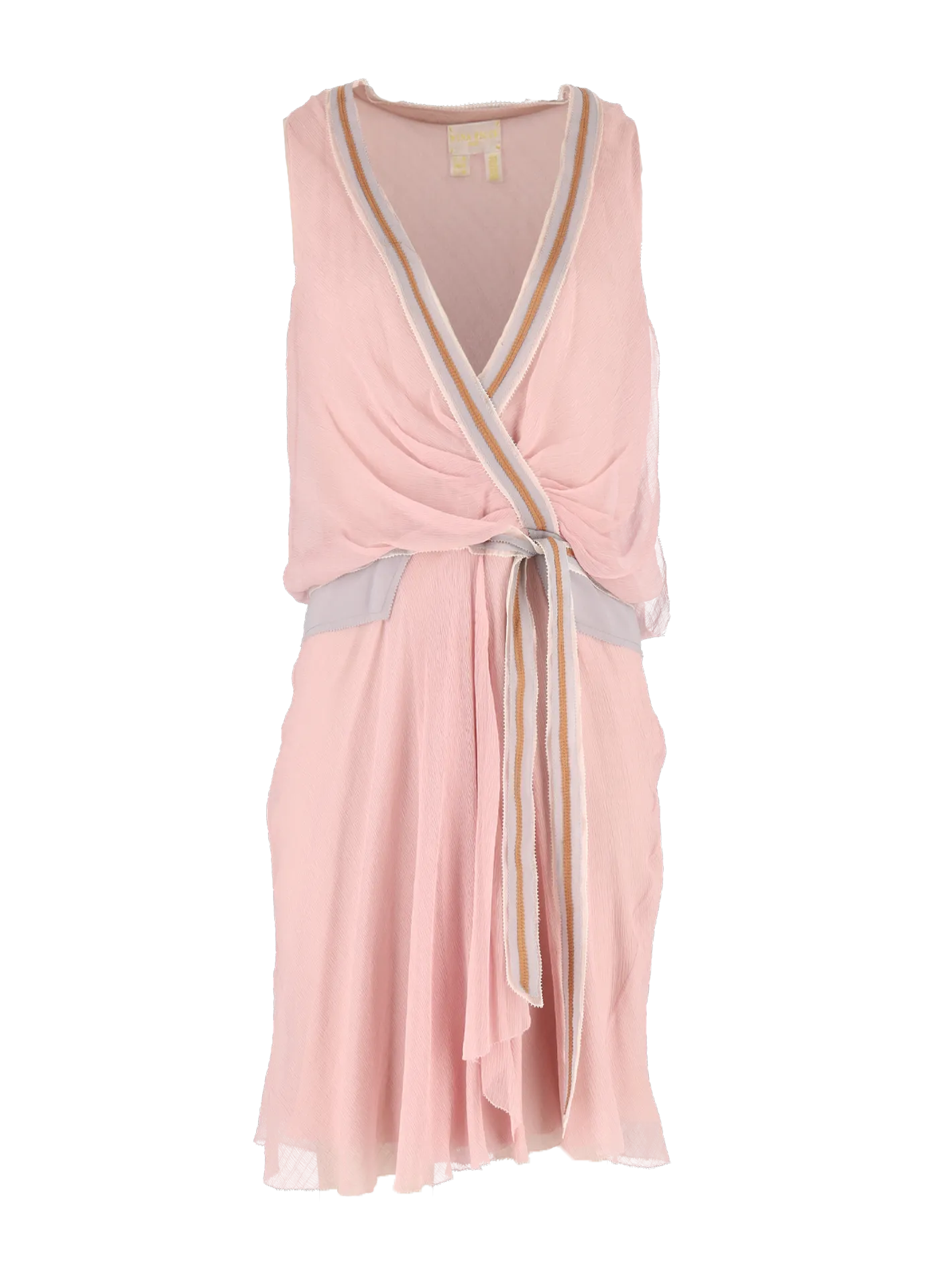 romantic sleeveless wrap dress